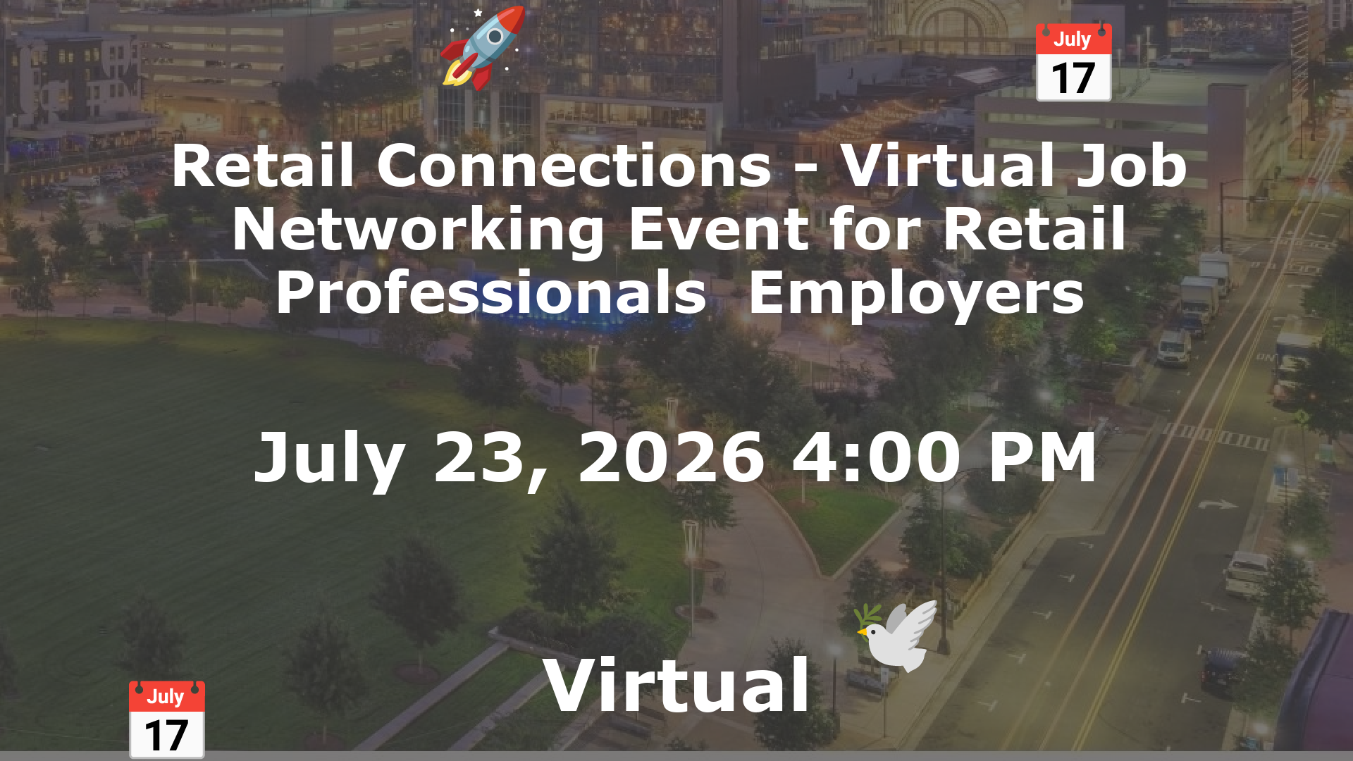 Retail Connections - Virtual Job  Networking Event for Retail Professionals  Employers event image